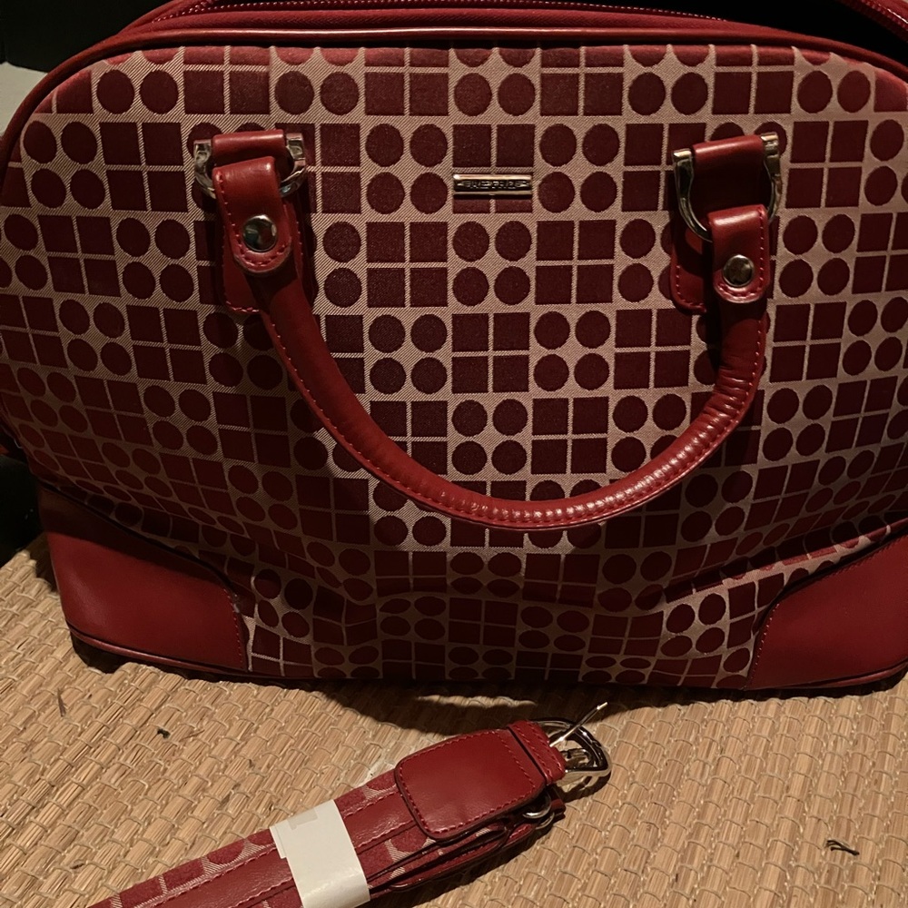 Large “metro” bag with detachable long strap . Canvas material
